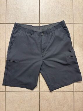 Haggar Men's Cool 18 Pro Flat Front Shorts 38W Grey